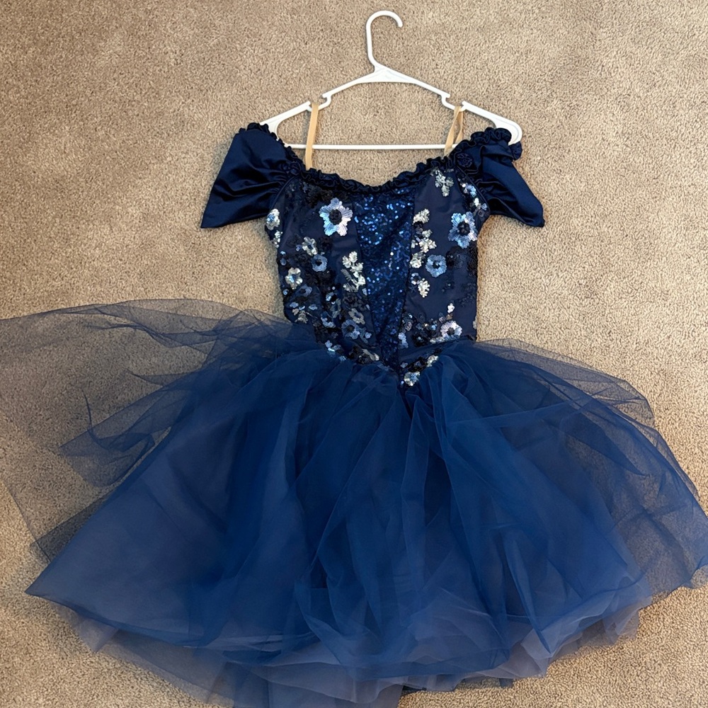 Navy Floral Ballet Costume